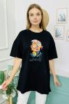 155446 Oversize Baskili Kisa Kol Tshirt